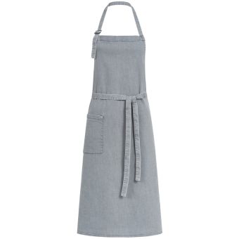GREIFF Gastromoda Bistro Latzschürze denim -Light grey