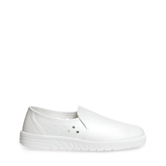 Abeba Berufsschuhe air cushion O1 Slipper weiß HACCP CE SRA