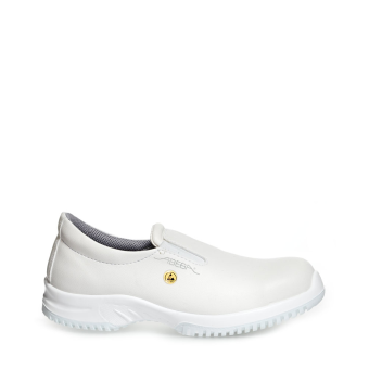 Abeba ESD-Sicherheitsschuhe uni6 S2 Slipper weiß HACCP CE ESD SRC
