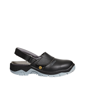 Abeba ESD-Sicherheitsschuhe anatom SB Clog schwarz HACCP CE ESD