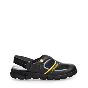 Abeba ESD-Berufsschuhe Dynamic OB Clog schwarz/gelb CE ESD SR