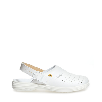 Abeba ESD-Berufsschuhe the Original plus OB Clog weiß CE ESD SR
