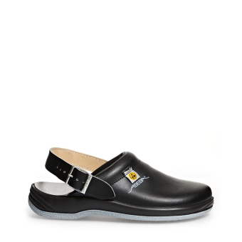 Abeba ESD-Berufsschuhe Arrow OB Clog schwarz CE ESD SRA
