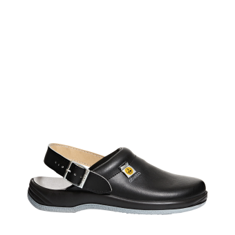 Abeba ESD-Berufsschuhe Arrow OB Clog schwarz CE ESD SRA