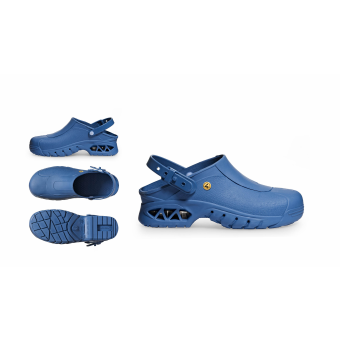 Abeba ESD-Berufsschuhe autoklavierbare Clogs OB Clog blau CE ESD SR