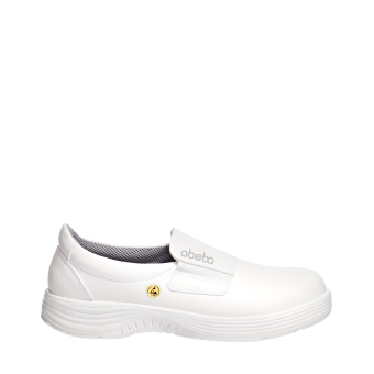 Abeba ESD-Sicherheitsschuhe x-light S2 Slipper weiß HACCP CE ESD SRC