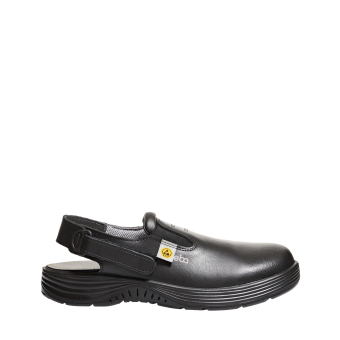 Abeba ESD-Berufsschuhe x-light OB Clog schwarz CE ESD SRC