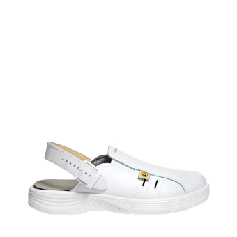 Abeba ESD-Berufsschuhe x-light OB Clog weiß CE ESD SRC