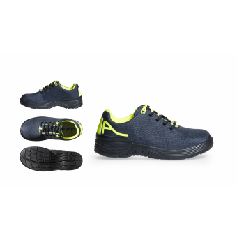 Abeba ESD-Sicherheitsschuhe x-light S3 Halbschuh schwarz/neongelb CE ESD SRC