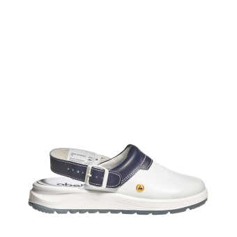 Abeba EASY 2.0 ESD OB Clog weiß/blau CE ESD SRC