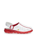 Abeba ESD-Berufsschuhe Dynamic OB Clog weiß/rot CE ESD SR