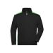 DAIBER Pullover Sweatshirt mit Stehkragen, Reißverschluss und Kontrasteinsätzen